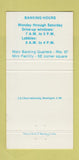 Matchbook Cover - National Bank of Petersburg IL? 30 Strike