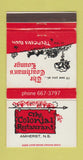 Matchbook Cover - Colonial Restaurant Amherst NS 30 Strike