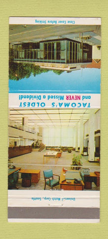 Matchbook Cover - Tacoma Savings and Loan WA 30 Strike