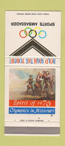 Matchbook Cover - Olympics Missouri 1976 Sports Ambassador Governor 30 Strike