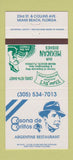 Matchbook Cover - Casona de Carlitos Humphrey Bogart Miami Beach FL 30 Strike