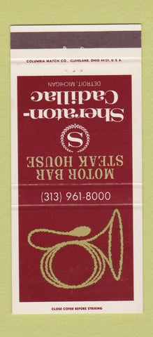 Matchbook Cover - Sheraton Cadillac Detroit MI 30 Strike