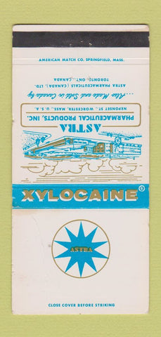 Matchbook Cover - Xylocaine Astra Dug Toronto ON WEAR 30 Strike