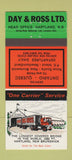 Matchbook Cover - Day Ross Trucking Hartland NB 30 Strike