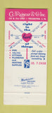 Matchbook Cover CJ Rainear Plumbing Heating Supply Philadelphia PA #1 30 Strike