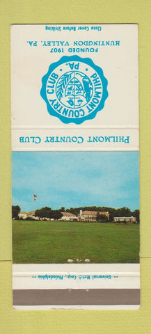 Matchbook Cover - Philmont Country Club Huntindon Valley PA 30 Strike