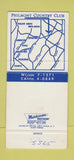 Matchbook Cover - Philmont Country Club Huntindon Valley PA 30 Strike