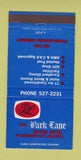 Matchbook Cover - The Park Lane Motor Hotel Medicine Hat AB 30 Strike