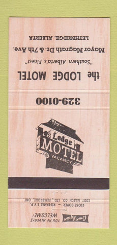 Matchbook Cover - Lodge Motel Lethbridge AB 30 Strike