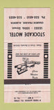 Matchbook Cover - Stockade Motel Grande Prairie AB 30 Strike