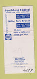 Matchbook Cover - Lynchurg Federal Savings VA SAMPLE 30 Strike