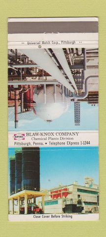 Matchbook Cover - Blaw Knox Chemical Pittsburgh PA 30 Strike