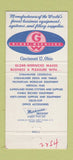 Matchbook Cover - WB Mason Globe Wernicke Brockton MA Office Supply 30 Strike