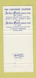 Matchbook Cover - Arthur Smith Funeral Home Port Huron St Clair MI 30 Strike