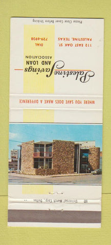 Matchbook Cover - Palestine Savings and Loan Palestine TX 30 Strike