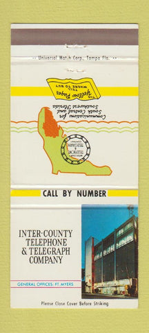 Matchbook Cover - Inter County Telephone Telegraph Fort Myers FL 30 Strike