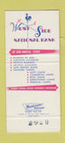 Matchbook Cover - West Side National Bank San Angelo TX  30 Strike