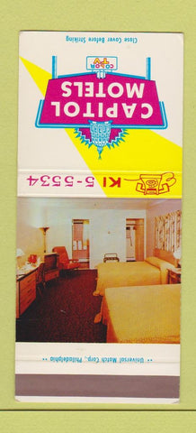 Matchbook Cover - Capitol Motels SAMPLE 30 Strike