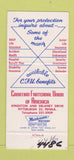 Matchbook Cover - Croatian Fraternal Union Pittsburgh PA 30 Strike