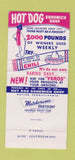 Matchbook Cover - Hot Dog Sandwich Shop Butler PA 30 Strike