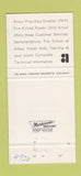 Matchbook Cover - Ansul Fire Equipment Emerson Spahr York PA 30 Strike