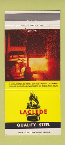 Matchbook Cover - Laclede Steel  St Louis MO 30 Strike