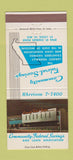 Matchbook Cover - Community Federal Savings Loan St Louis MO 30 Strike