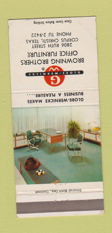 Matchbook Cover - Browning Bros Office Furniture Corpus Christi TX 30 Strike