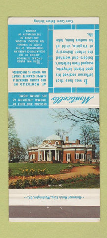 Matchbook Cover - Monticello Keller George Jewelry Charlottesville VA 30 Strike
