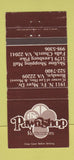 Matchbook Cover - Pawnshop Restaurant Rosslyn Falls Churh VA WEAR 30 Strike