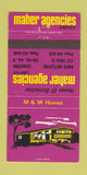 Matchbook Cover - Maher Agency Homes Saskatoon North Battleford SK 30 Strike