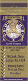 Matchbook Cover - Matchbook Cover Elks Club McCook NE