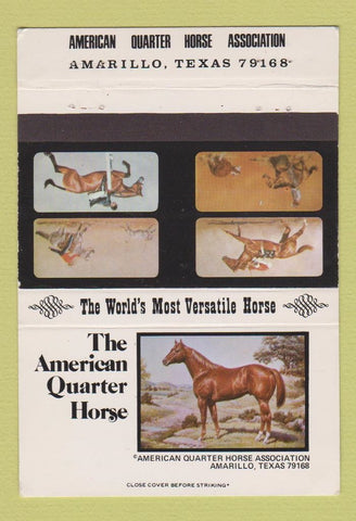Matchbook Cover - American Quarter Horse Amarillo TX 40 Strike