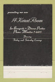 Matchbook Cover - Florham Park Inn NJ WEAR 40 Strike
