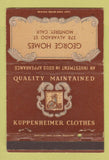 Matchbook Cover - Kuppenheimer Men's Clothes Monterey CA WEAR 40 Strike