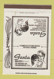 Matchbook Cover - Genta Hair Salon Collingswood NJ 40 Strike