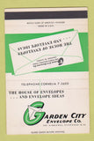 Matchbook Cover - Garden City Envelope Chicago IL SAMPLE 40 Strike