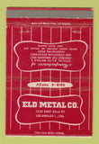 Matchbook Cover - Eld Metal Los Angeles CA 40 Strike