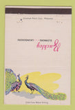 Matchbook Cover - Buckley Cleaners peacock 40 Strike