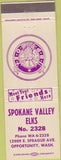 Matchbook Cover - Matchbook Cover Elks Club Opportunity WA