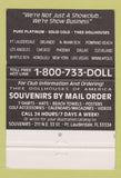 Matchbook Cover - Doll House Strip Club Myrtle Beach SC girlie 40 Strike