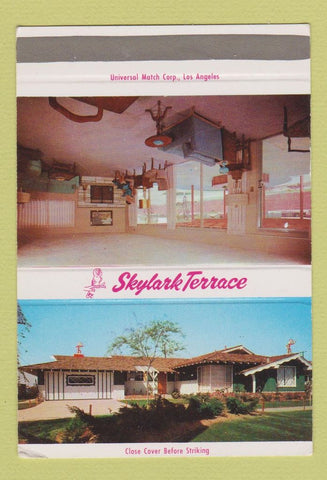 Matchbook Cover - Skylark Terrace Lancaster CA SAMPLE WEAR 40 Strike