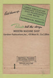 Matchbook Cover - Modern Machine Shop Magazine Cincinnati OH 40 Strike