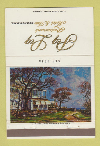 Matchbook Cover - Peg Leg Restaurant Motel Rockport MA 40 Strike