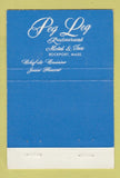 Matchbook Cover - Peg Leg Restaurant Motel Rockport MA 40 Strike