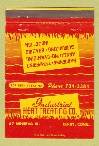 Matchbook Cover - Industrial Heat Treading Derby CT 40 Strike