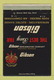 Matchbook Cover - Gibson Refrigerators Stoves Greenville MI WEAR 40 Strike