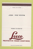 Matchbook Cover - Leeco Wash Coatings Madison OH 40 Strike