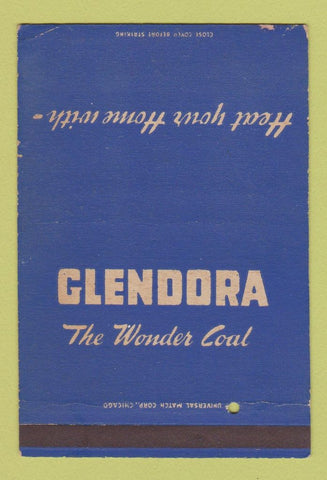 Matchbook Cover Glendora Coal Chicago IL Sterling Midland WEAR SAMPLE? 40 Strike