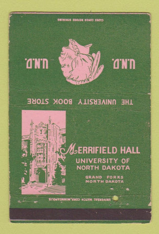 Matchbook Cover - University of North Dakota Grand Forks ND WEAR 40 Strike